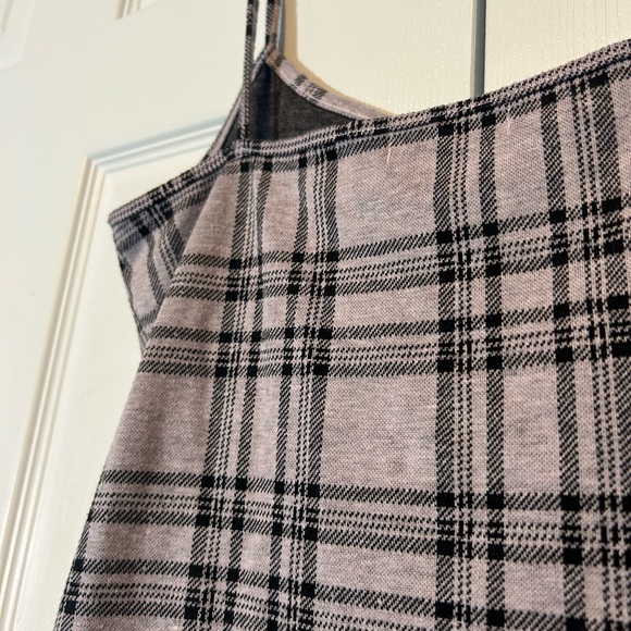 Mini Dress Popular21 Lavender and Black Bodycon Plaid Stretch Large - Picture 12 of 12